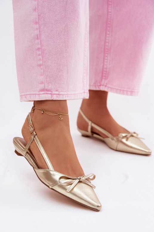 Dames sandalenImitacji Skóry Op een lage hak gouden kleur Jelmera