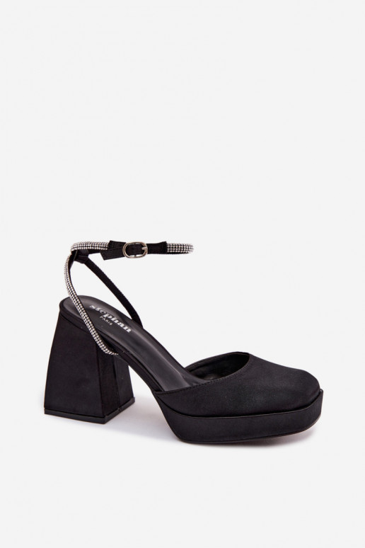 Dames sandalen Op enorme hakken Typu Słupek Pasek met sprankelende gaten zInart Seraphina