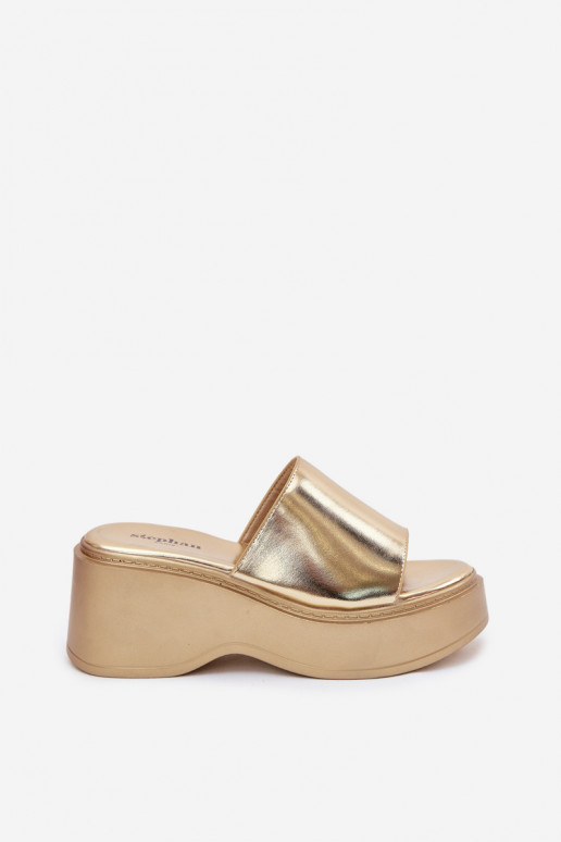 Gouden platform slippers Virelia