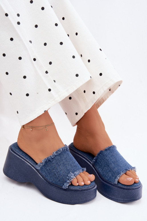 Dames denim platformslippers Virelia