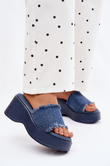 Dames denim platformslippers Virelia 2