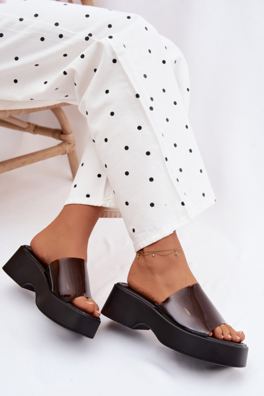 Damespantoffels met platformTransparentnym Strepenem zInart Selestia