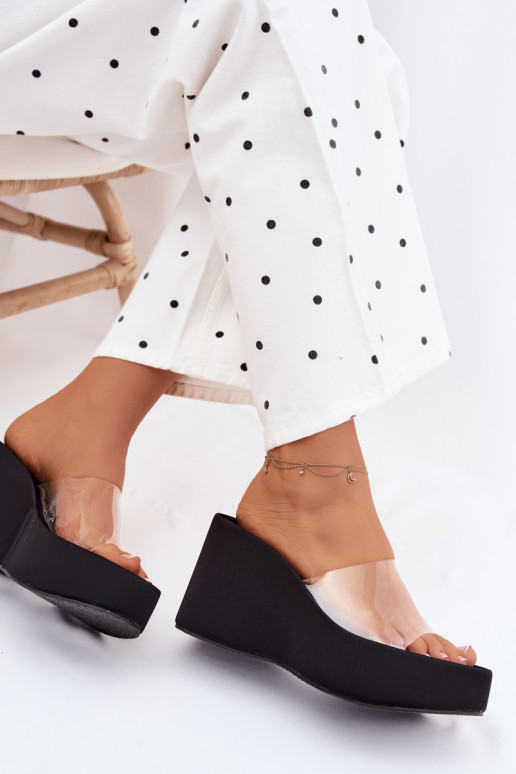 Damespantoffels met platformTransparentnym Strepenem zInart Zolretia