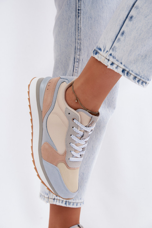 Blauwe dames sneakers van suede McArthur MA2512IN