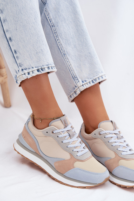 Blauwe dames sneakers van suede McArthur MA2512IN