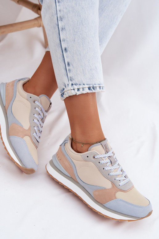 Blauwe dames sneakers van suede McArthur MA2512IN