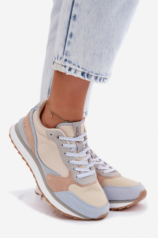 Blauwe dames sneakers van suede McArthur MA2512IN