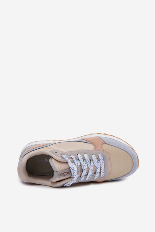 Blauwe dames sneakers van suede McArthur MA2512IN