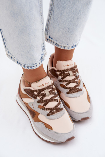 Bruine dames sneakers van suede McArthur MA253IN