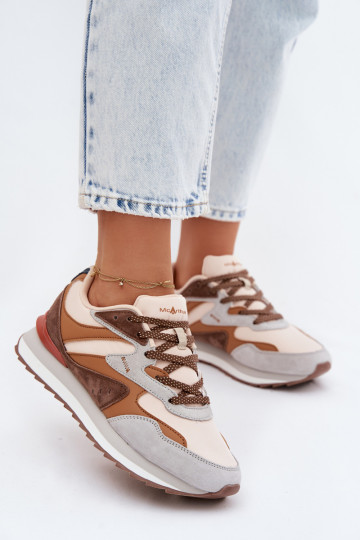 Sneakers model schoenen Dames van suède McArthur MA253IN bruine kleur 2