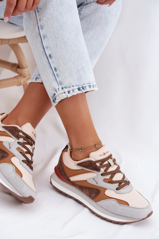Sneakers model schoenen Dames van suède McArthur MA253IN bruine kleur