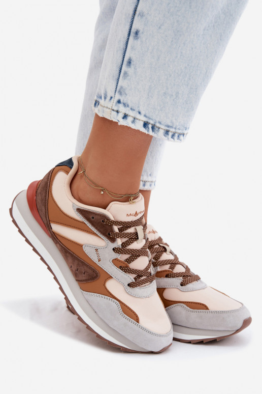 Bruine dames sneakers van suede McArthur MA253IN