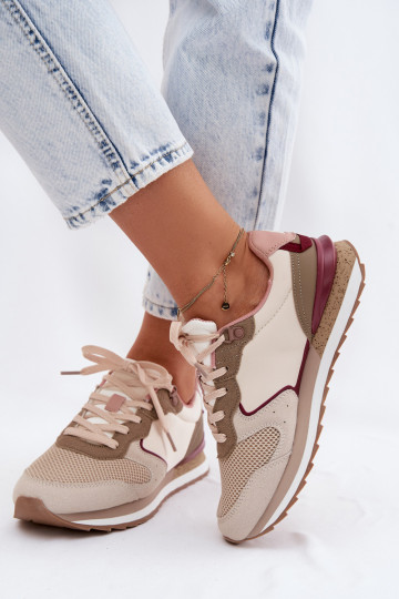 Zandkleurige dames sportschoenen McArthur MA257IN