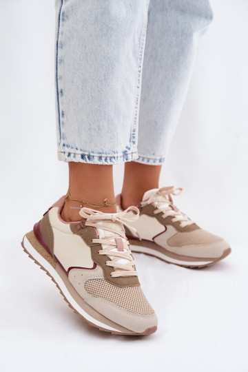 Zandkleurige dames sportschoenen McArthur MA257IN 2