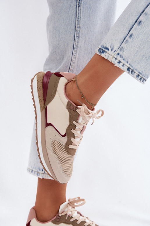 Zandkleurige dames sportschoenen McArthur MA257IN
