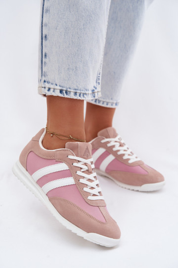 Roze dames sportschoenen van suede McArthur MA258IN 2