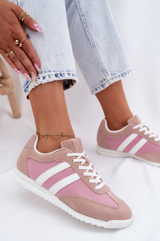 Roze dames sportschoenen van suede McArthur MA258IN