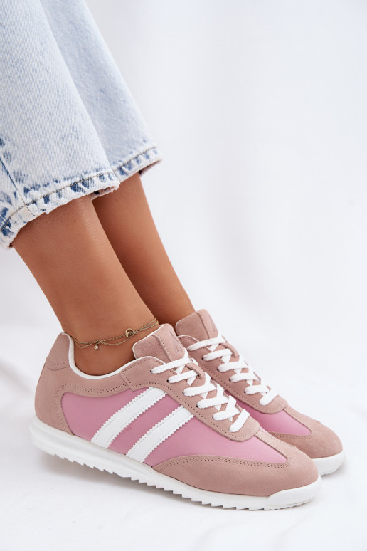 Roze dames sportschoenen van suede McArthur MA258IN
