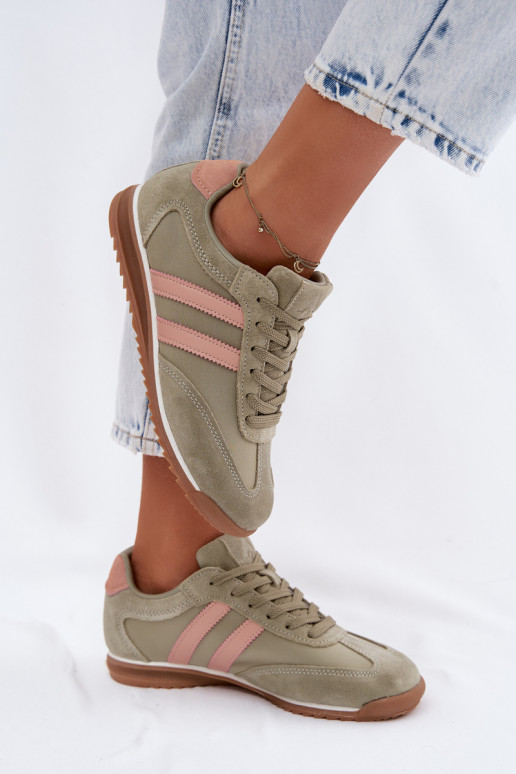 Groene dames sportschoenen van suede McArthur MA258IN