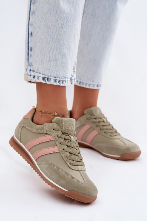 Groene dames sportschoenen van suede McArthur MA258IN