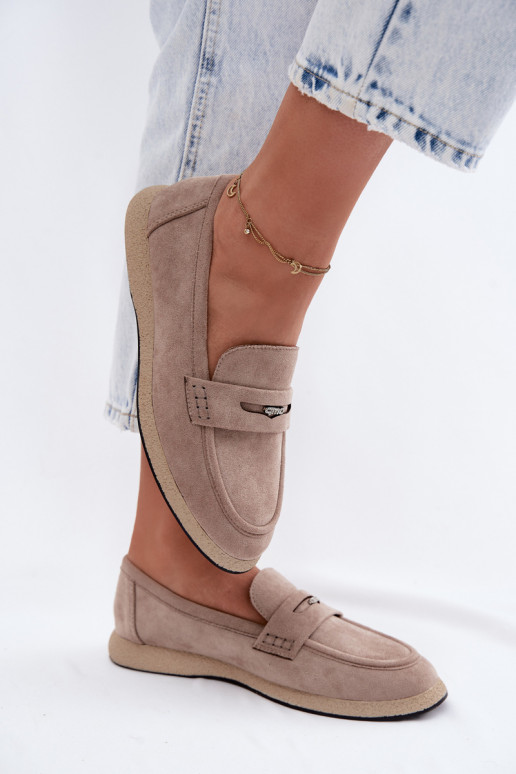 dames mocassinsImitacji van suèdeu Vinceza 62273 beige