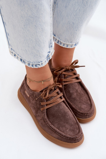 Bruine faux suede schoenen Vinceza 95391
