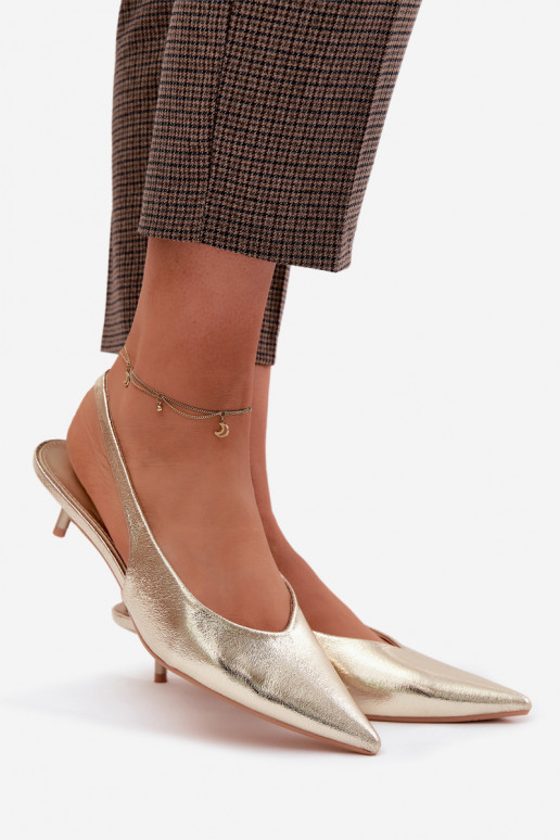 Dames sandalenImitacji Skóry met hakken gouden kleur Averelle