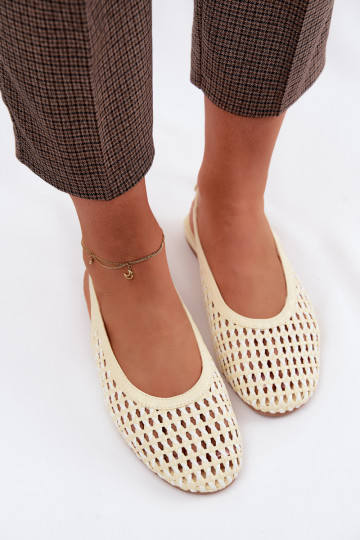 Gele dames sandalen met uitsnedelementen Selviora