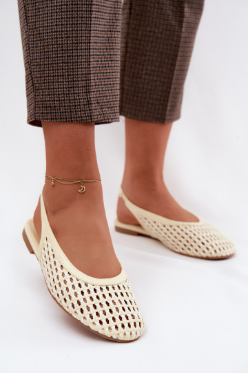 Gele dames sandalen met uitsnedelementen Selviora 2