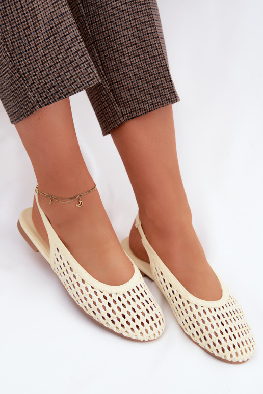 Gele dames sandalen met uitsnedelementen Selviora