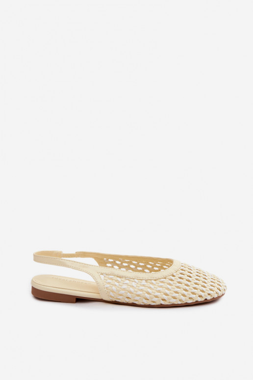 Gele dames sandalen met uitsnedelementen Selviora