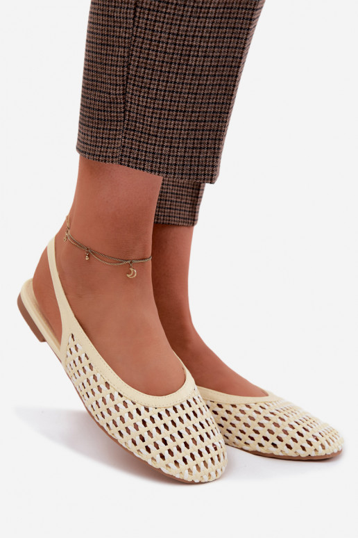 Gele dames sandalen met uitsnedelementen Selviora