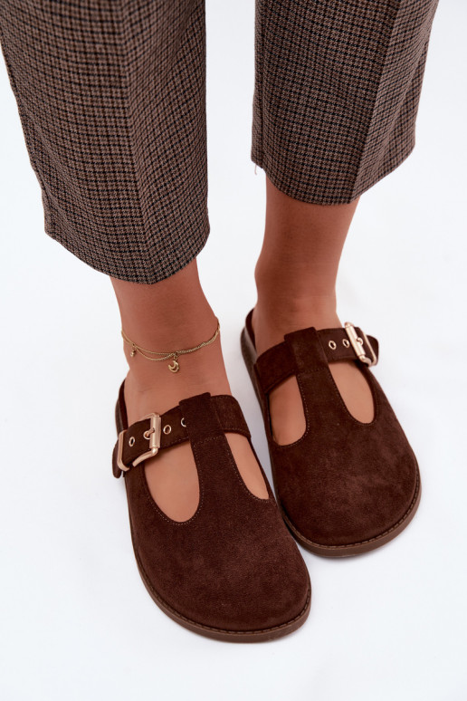 Dames slippers van faux suede Czekolado Melvia