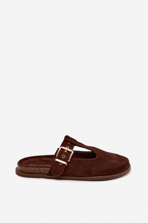 Dames slippers van faux suede Czekolado Melvia