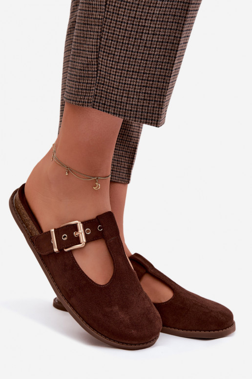 Dames slippers van faux suede Czekolado Melvia