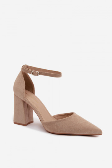 Schoenen met hakkenImitacji van suèdeu beige Selvra 2