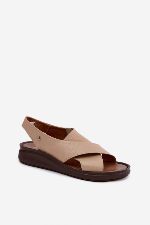 Zazoo 40392 dames sandalen in cappuccino