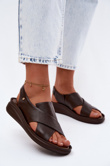 Zazoo 40392 dames sandalen in chocolade
