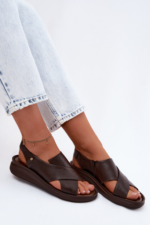 Zazoo 40392 dames sandalen in chocolade