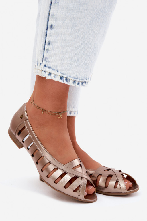 Leer OpengeInerkte ballerinas Het heeftciejka P7540-25 gouden kleur