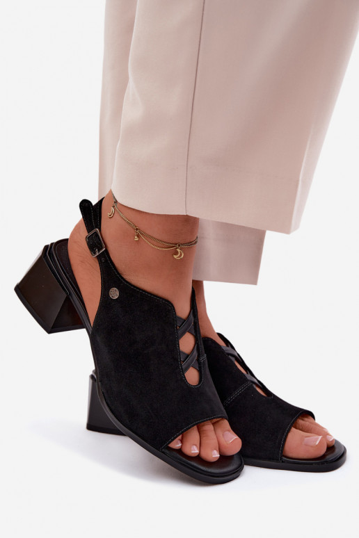 sandalenOpturalnego van suèdeu met hakken Het heeftciejka K7521-01 zInart