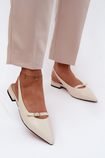 Dames sandalen met brede hakken Tai turiciejka K7449-22 ivoorkleur