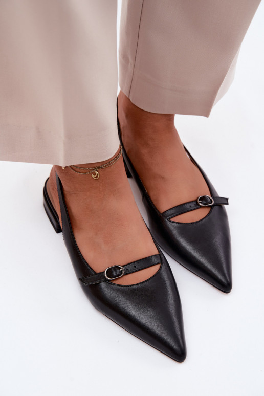 Dames sandalen met brede hakken Tai turiciejka K7449-01 zwart