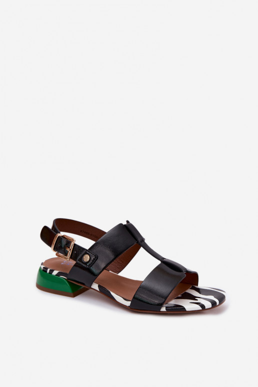 Dames sandalen met lak effect Tai turiciejka K7455-01 zwart