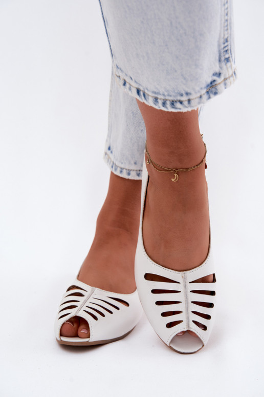 OpengeInerkte ballerinasOpturalnej Skóry Het heeftciejka P7541-11 Initte kleur