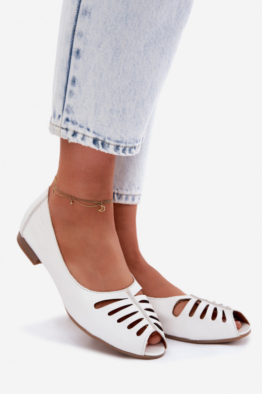 OpengeInerkte ballerinasOpturalnej Skóry Het heeftciejka P7541-11 Initte kleur