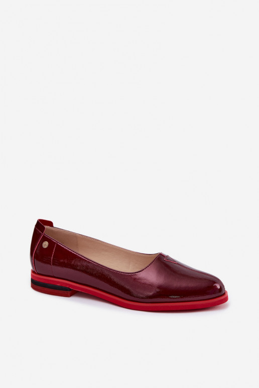Leer Gelakte ballerinas Het heeftciejka K7463-23 bordeaux