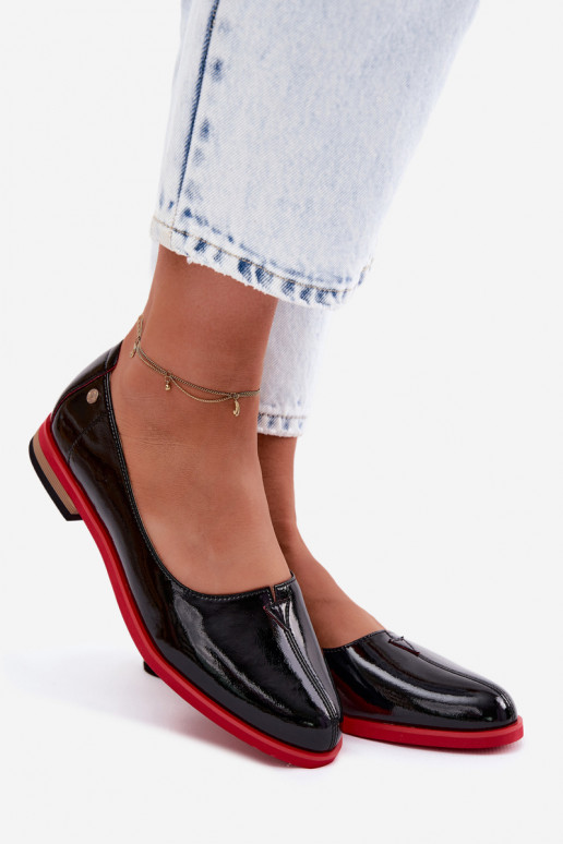 Gelakte ballerina's Tai turiciejka K7463-01 zwart