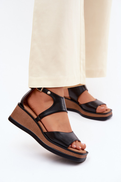 Leer Platform sandalen Het heeftciejka K7471-01 zInart