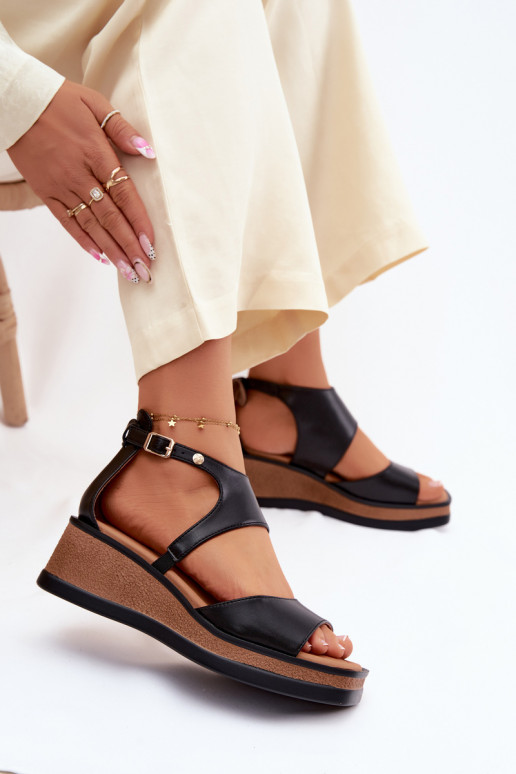 Leer Platform sandalen Het heeftciejka K7471-01 zInart